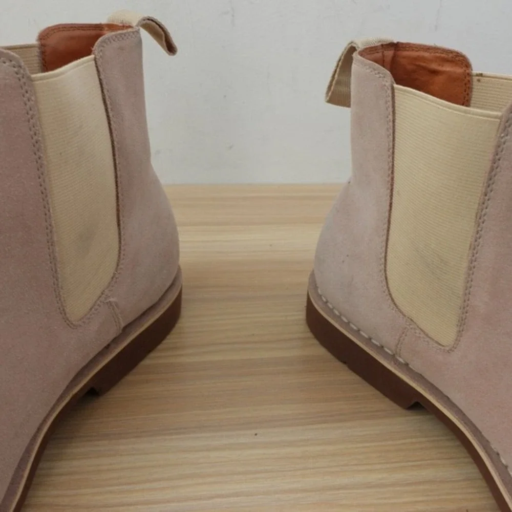 Beige Chelsea Ankle Boots Mens 11 Tan Suede Indie‎ Sleaze VINTAGE FOUNDRY CO